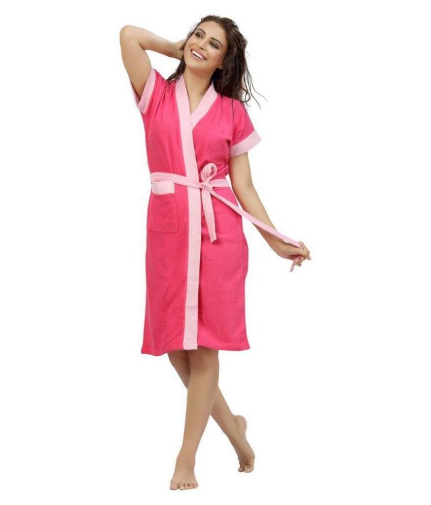     			FeelBlue Single Free Size Bathrobe Pink