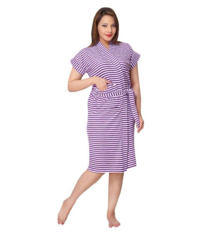     			FeelBlue Single Free Size Bathrobe Multi