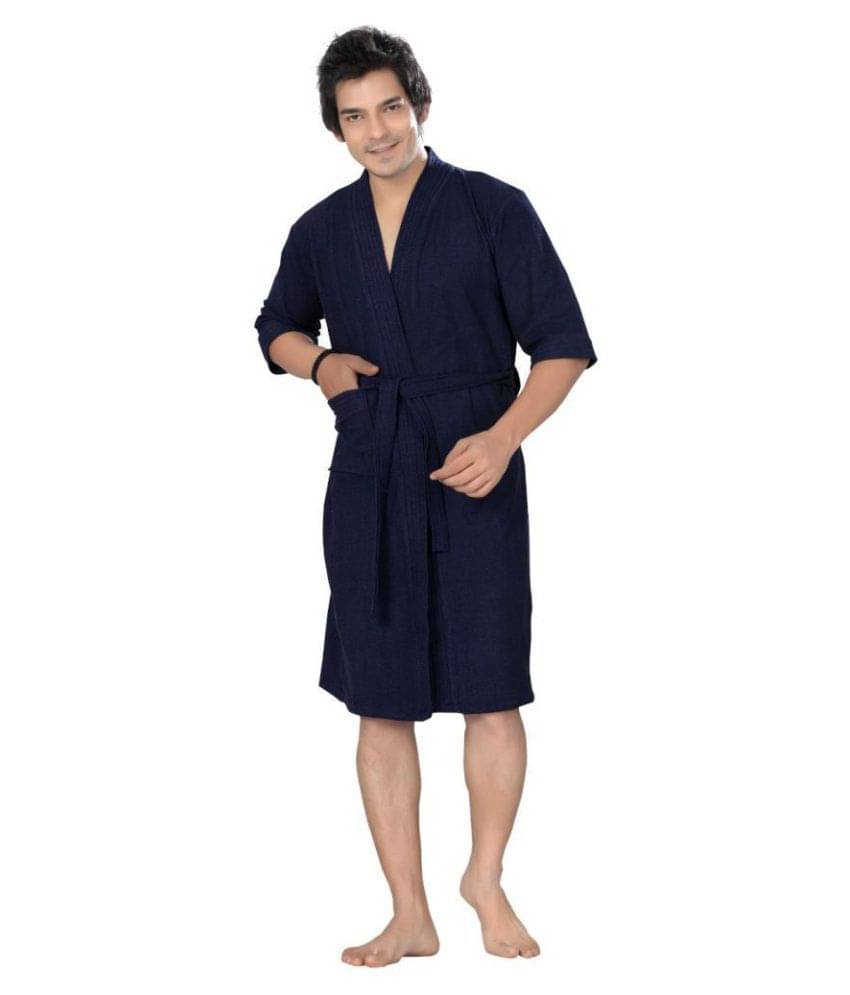     			FeelBlue Single Free Size Bathrobe Black