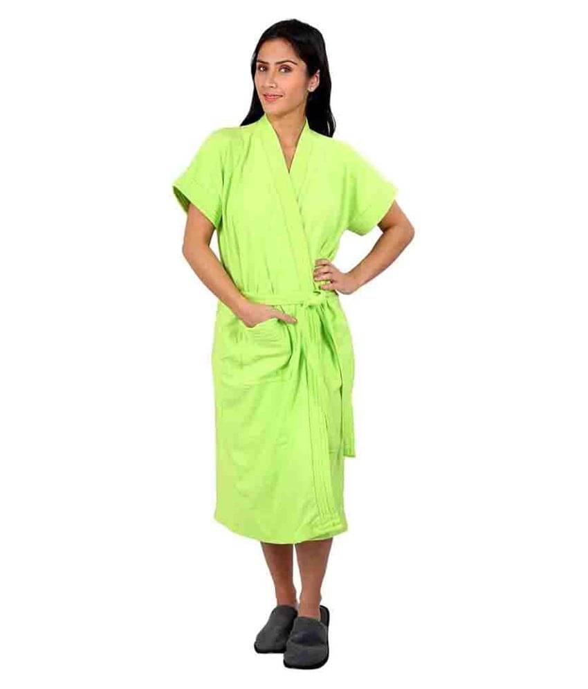     			FeelBlue Single Free Size Bathrobe Green