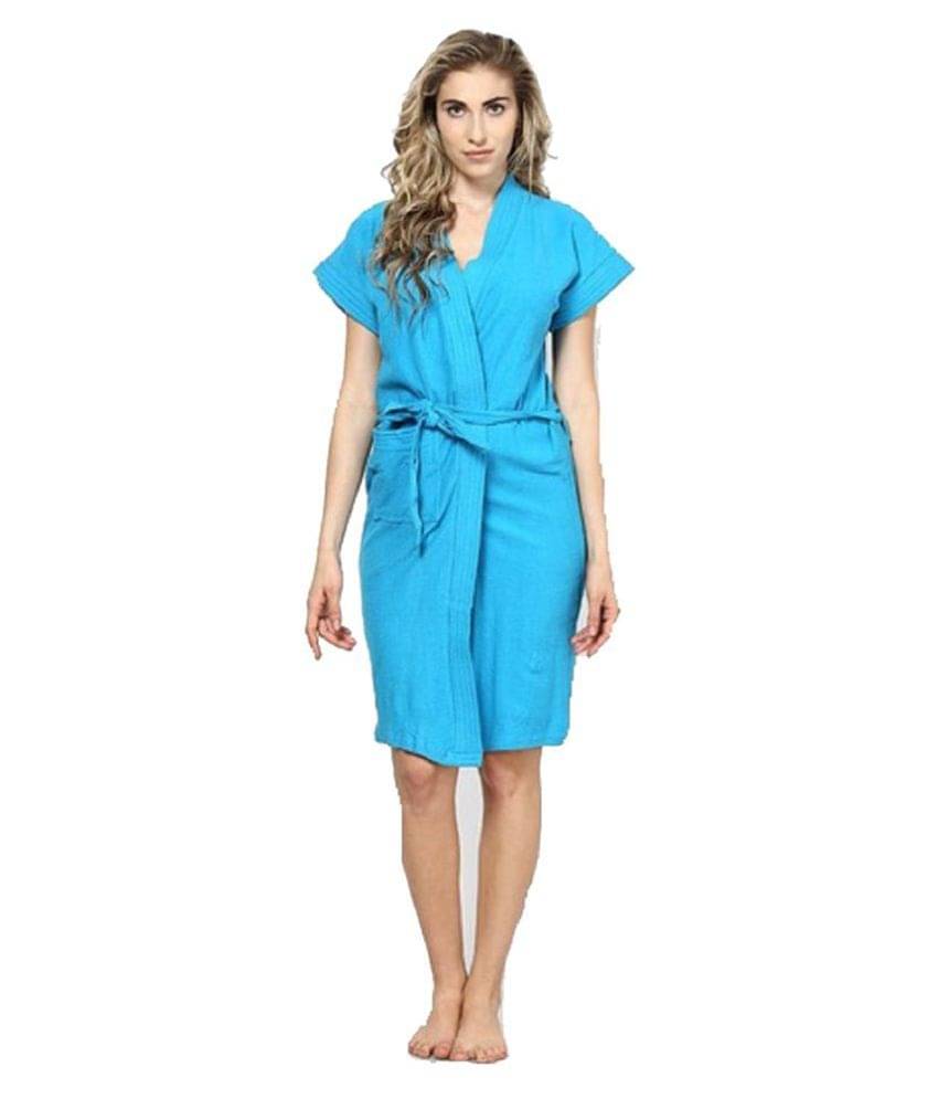     			FeelBlue Single Free Size Bathrobe Blue