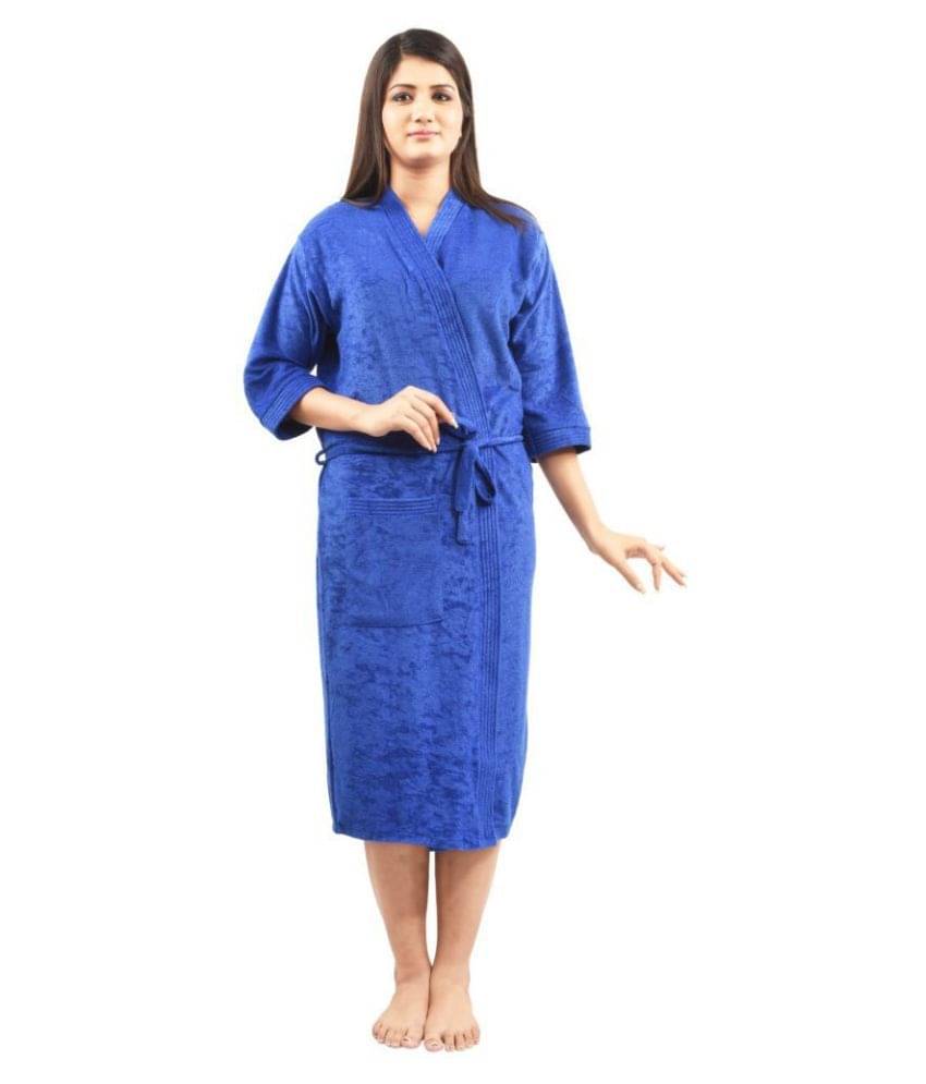     			FeelBlue Single Free Size Bathrobe Blue