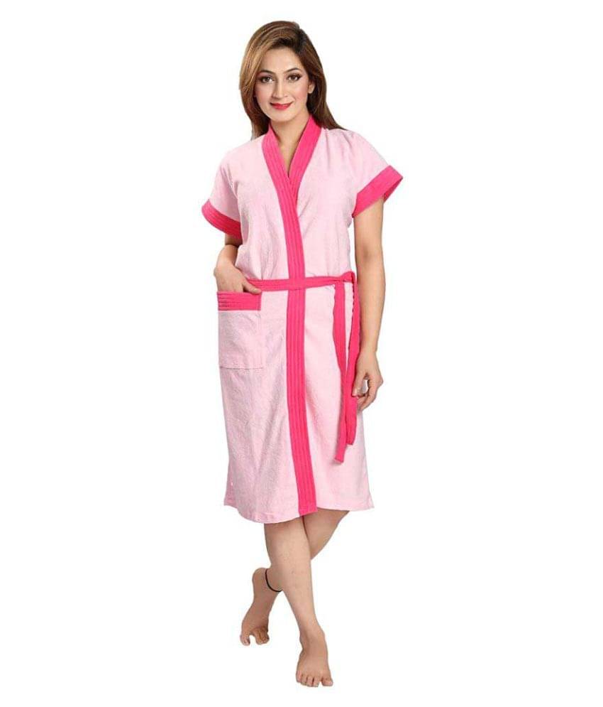     			FeelBlue Single Free Size Bathrobe Pink