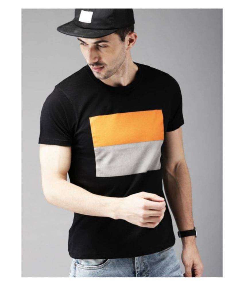 Leotude Pack of 1 100 Percent Cotton Regular Fit Men's T-Shirt ( Black ) Leotude Pack of 1 100 Percent Cotton Regular Fit Men's T-Shirt ( Black )