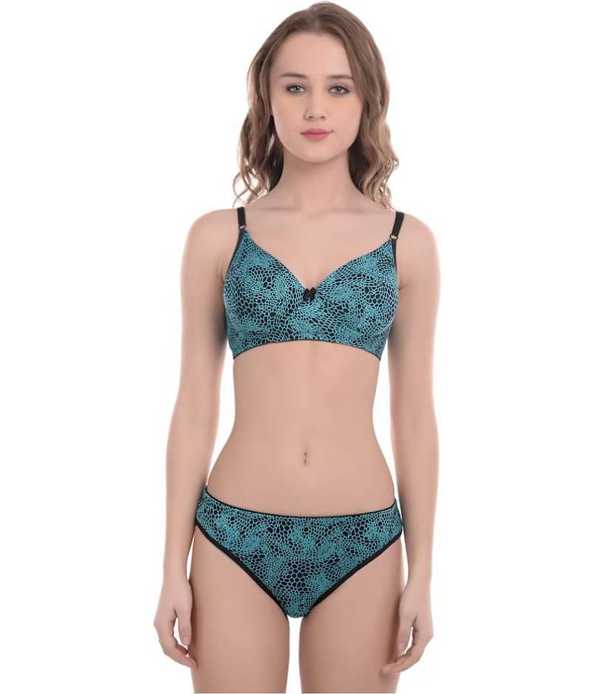 Softskin Pack of 3 Poly Viscose Women's Bra & Panty Set ( Multi Color )