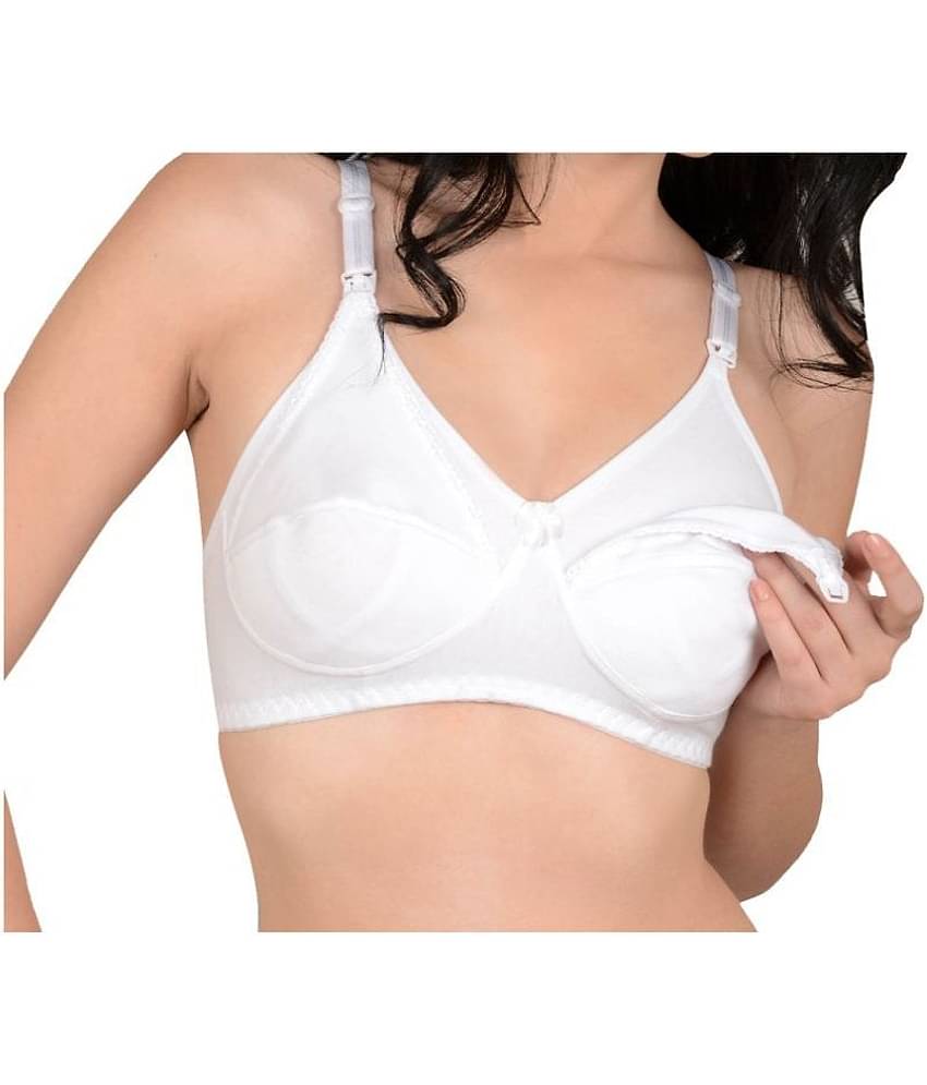 Softskin Pack of 3 Poly Cotton Non Padded Women's Everyday Bra ( White )