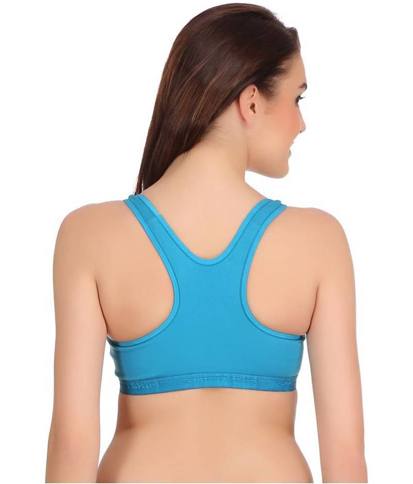 Softskin Pack of 6 Poly Cotton Non Padded Women's Racerback bra ( Multi Color )