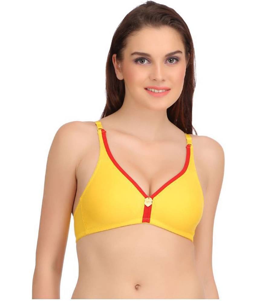 Softskin Pack of 3 Poly Cotton Non Padded Women's Seamless Bra ( Multi Color )