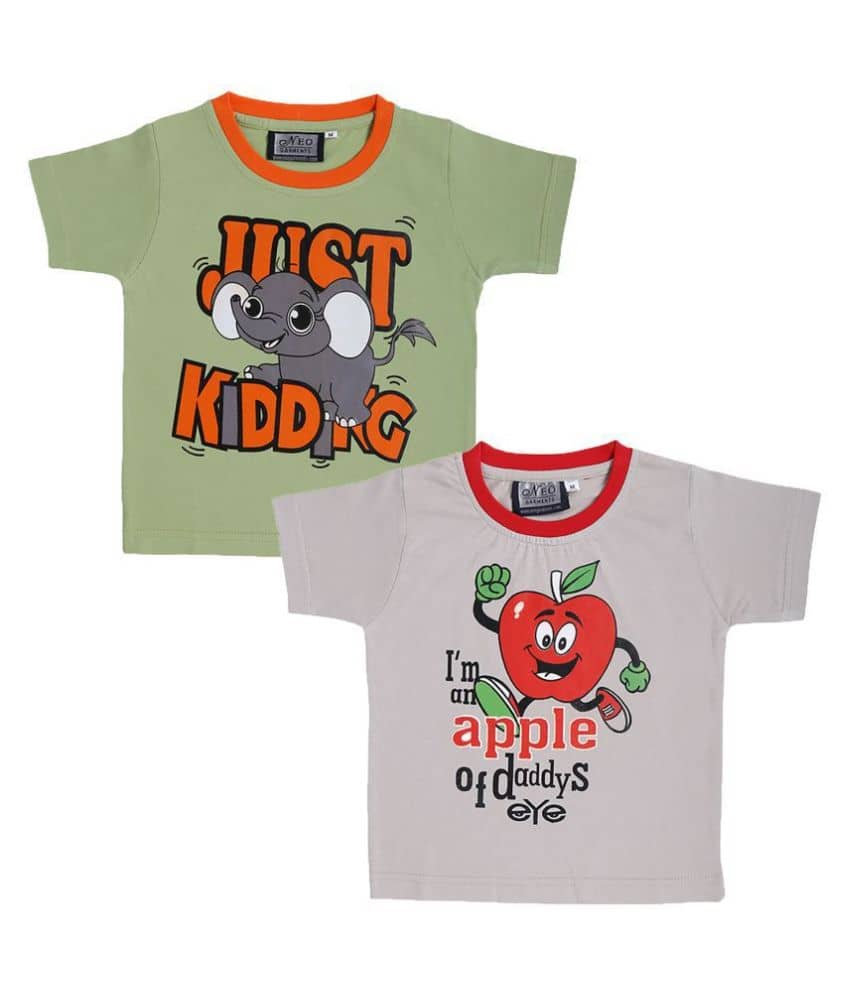 Neo Garments Pack of 1 Boys Cotton Polo T-Shirt ( Multi Color )