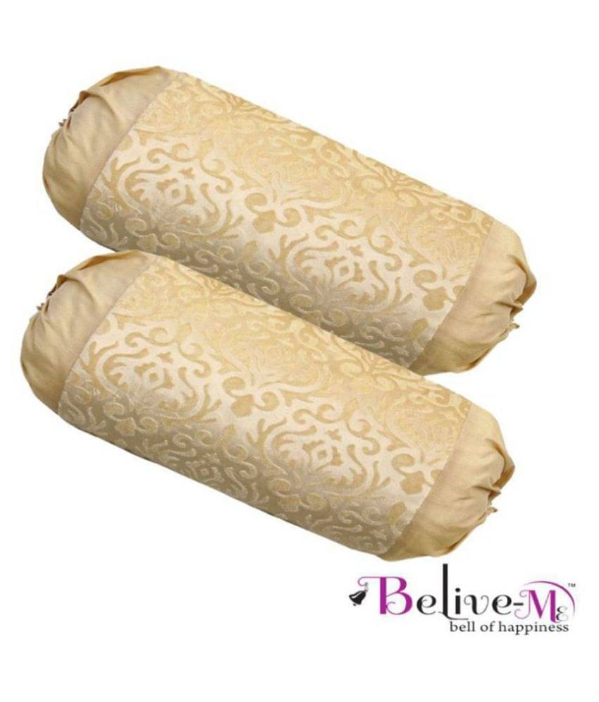     			Belive-Me Set of 2 Velvet Bolster Covers