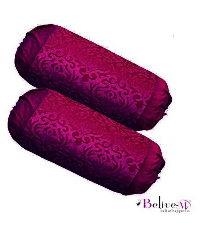 Belive-Me Set of 2 Velvet Bolster Covers