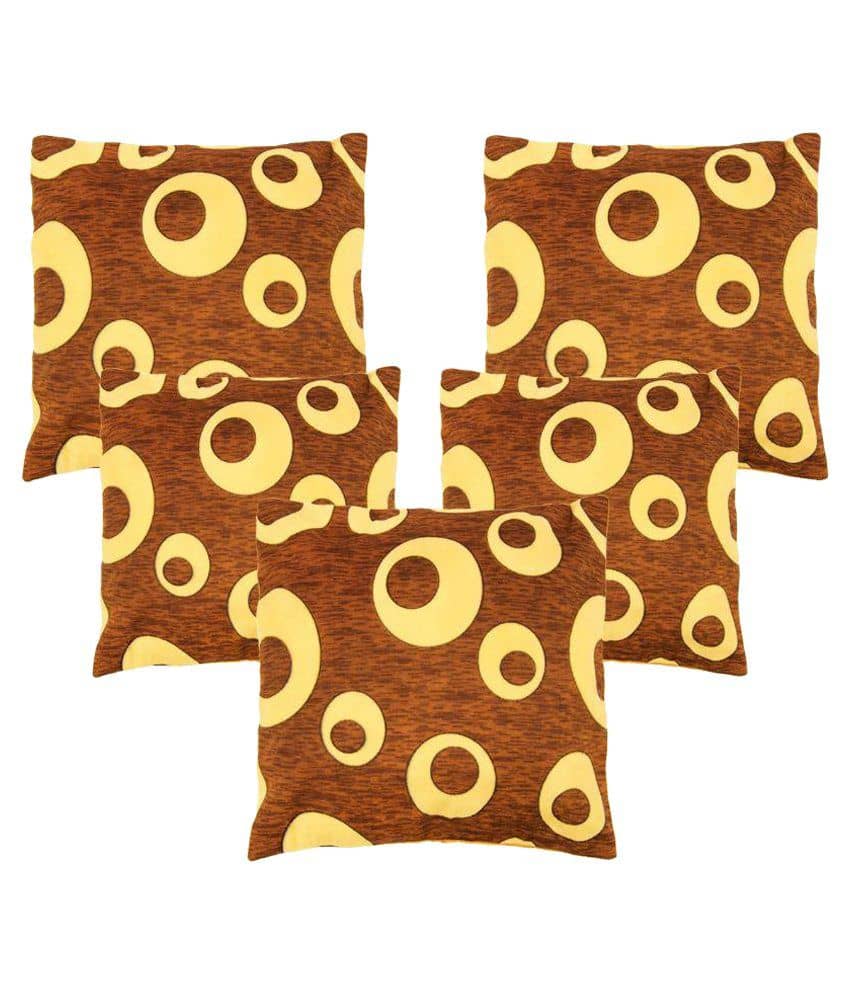 Belive-Me Set of 5 Velvet Cushion Covers 40X40 cm (16X16)