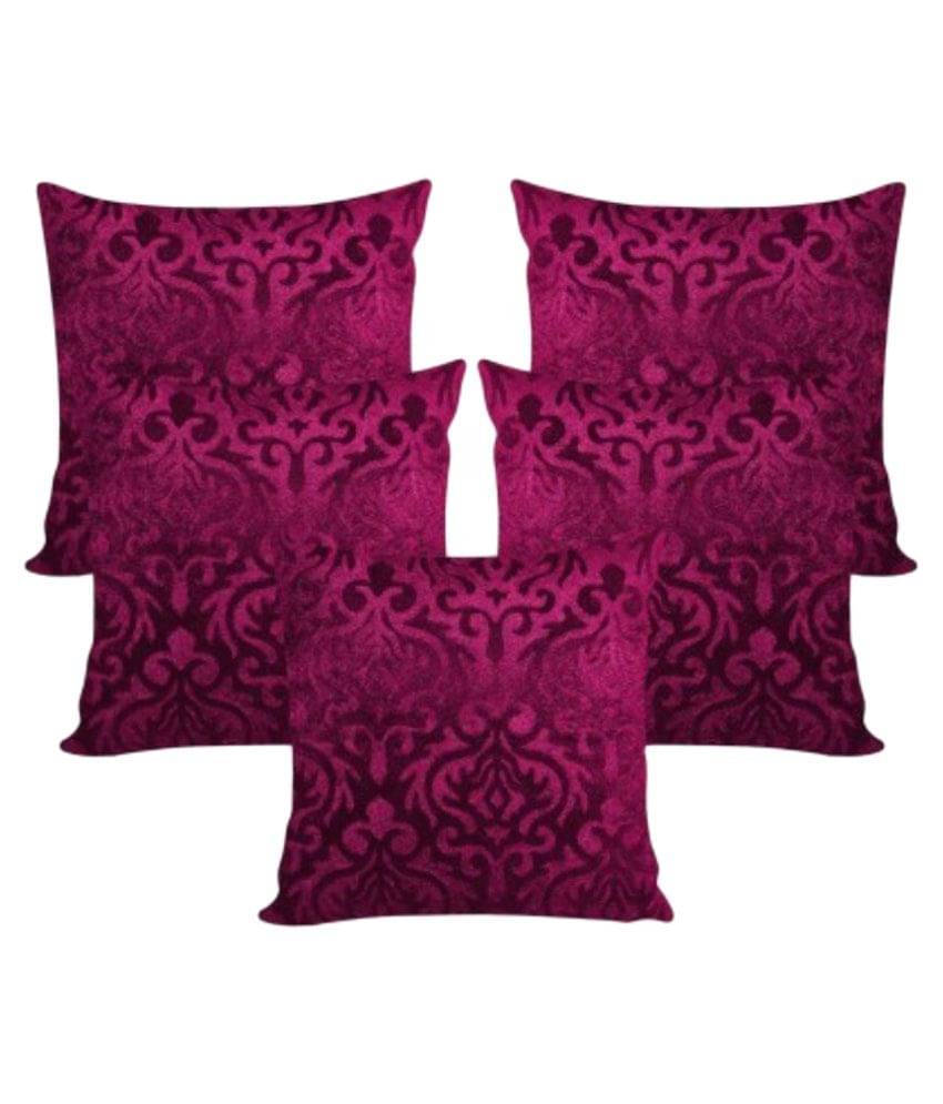 Belive-Me Set of 5 Velvet Cushion Covers 40X40 cm (16X16) Belive-Me Set of 5 Velvet Cushion Covers 40X40 cm (16X16)