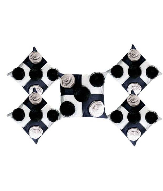 Belive-Me Set of 5 Poly Dupion Cushion Covers 40X40 cm (16X16)