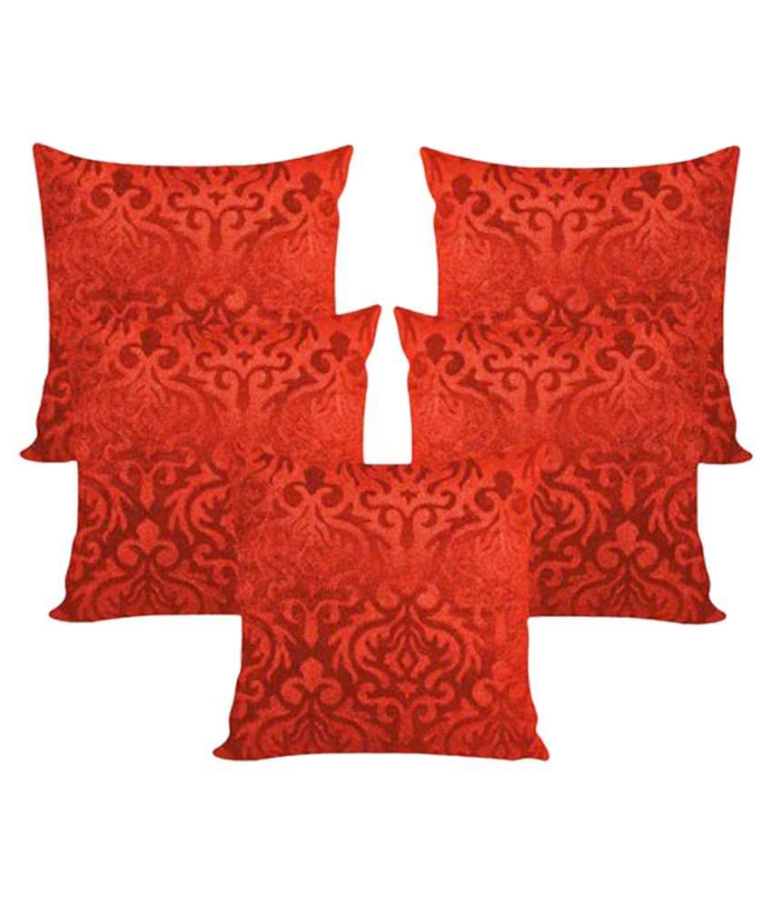     			Belive-Me Set of 5 Velvet Cushion Covers 40X40 cm (16X16)