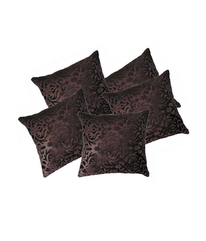 Belive-Me Set of 5 Velvet Cushion Covers 40X40 cm (16X16) Belive-Me Set of 5 Velvet Cushion Covers 40X40 cm (16X16)