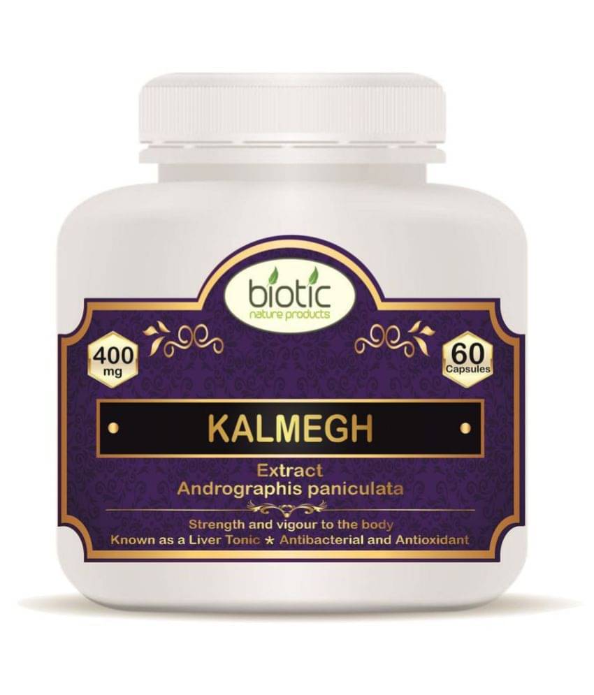 Biotic Andrographis paniculata Extract Kalmegh Capsules Capsule 60 no.s Biotic Andrographis paniculata Extract Kalmegh Capsules Capsule 60 no.s