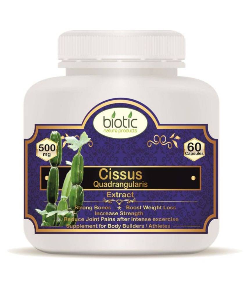     			Biotic Cissus quadrangularis Extract (Hadjod) 500mg Capsule 60 no.s