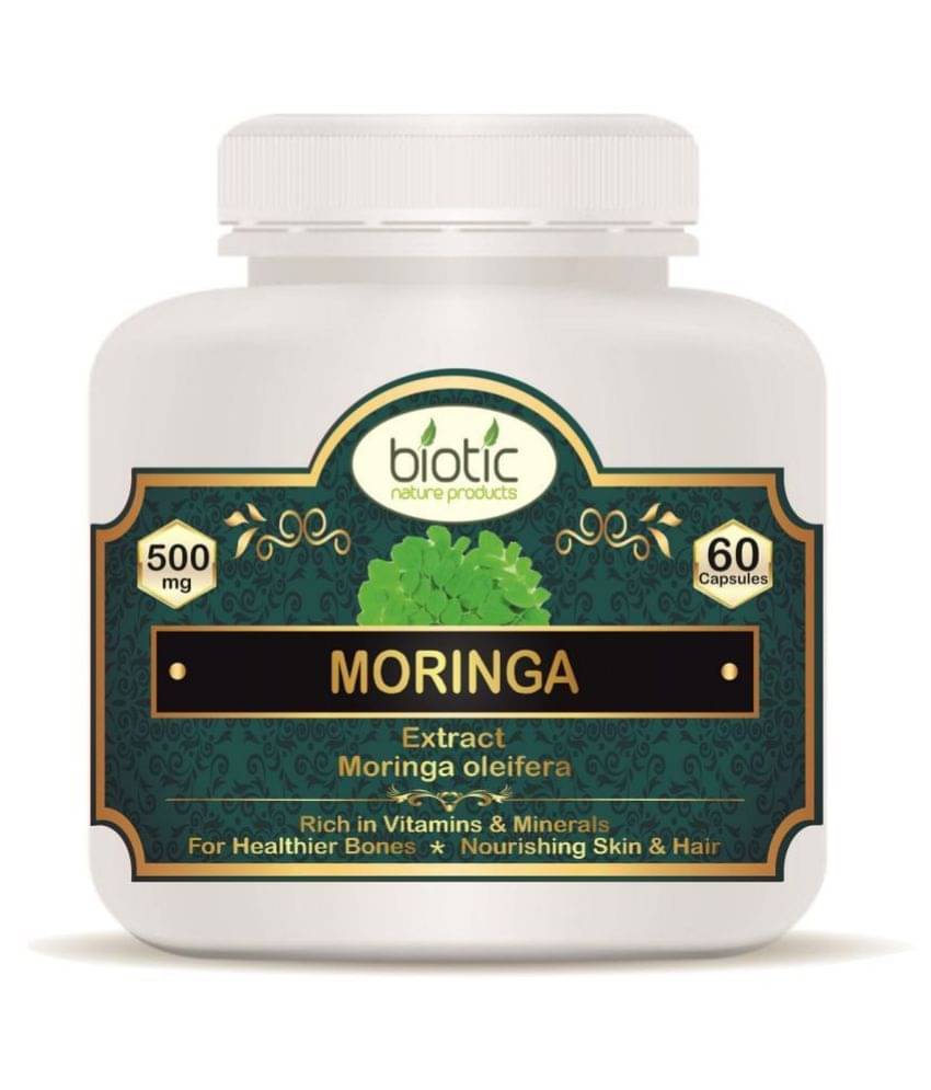 Biotic Moringa Oleifera Leaf Extract Supplement 500 mg Capsule 60 no.s Biotic Moringa Oleifera Leaf Extract Supplement 500 mg Capsule 60 no.s