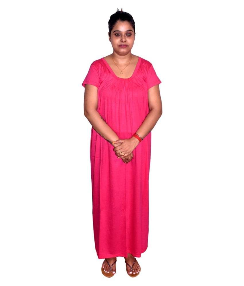     			PIYALI'S CREATION WOMEN'S Cotton Nighty & Night Gowns - Pink