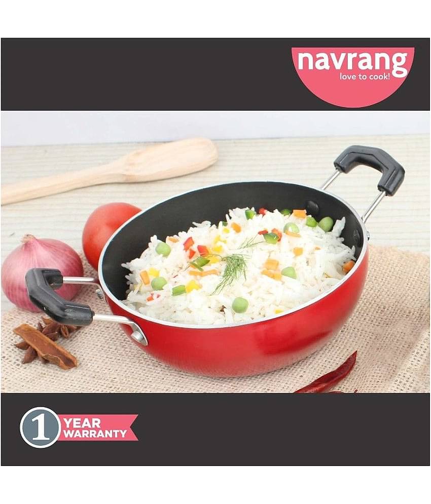 Navrang Economy Small Non-Stick Deep Kadhai 2000mL NON-INDUCTION