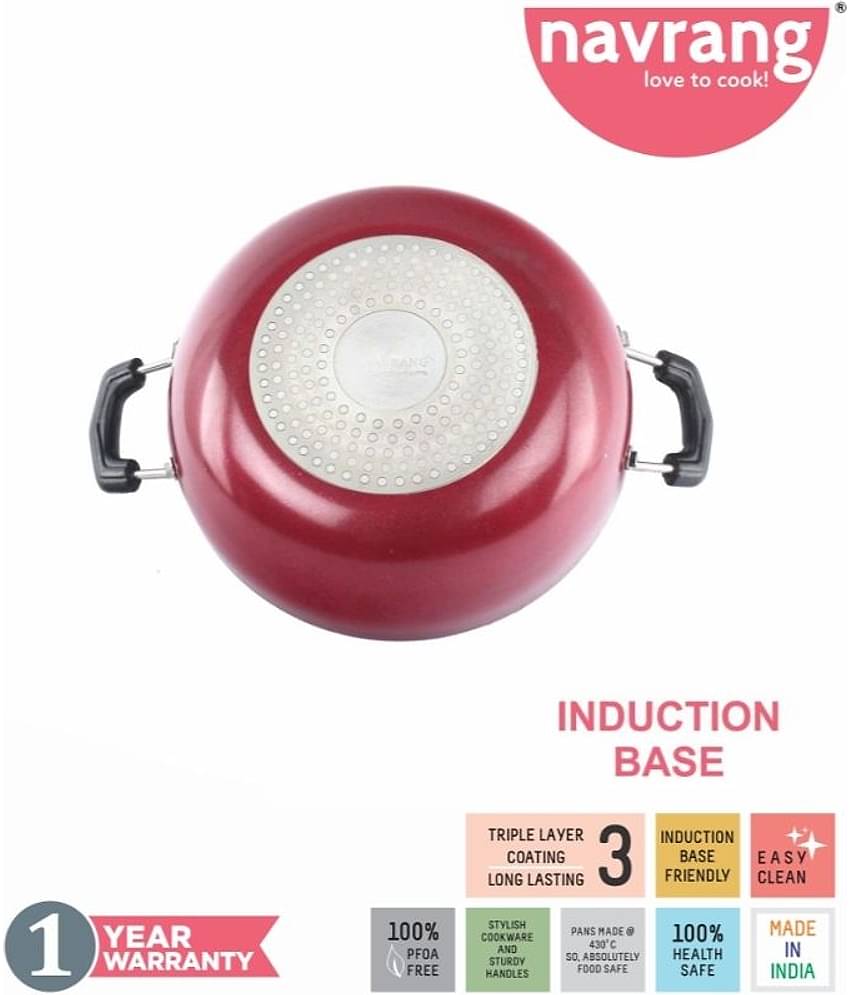 Navrang Induction Friendly Non-Stick Kadai 240,2200 ml