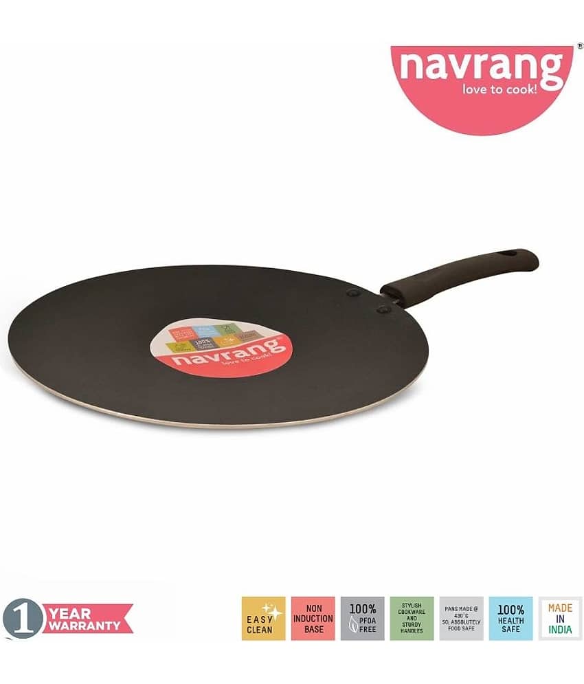 Navrang Non Stick Aluminium Medium Curved Tawa 275 NON-INDUCTION - Cookware | Buy online on ZillyBuy