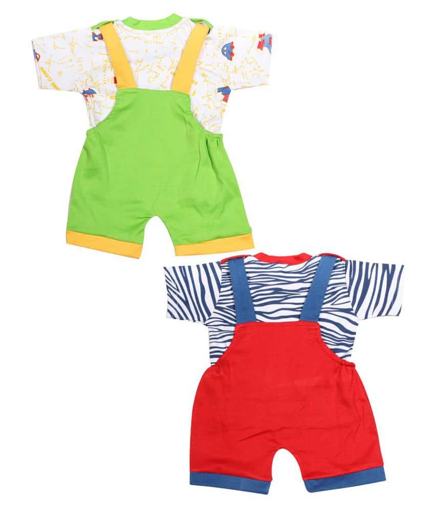 Babeezworld Pack of 2 Baby Boys 100% Cotton ( Multicolor )
