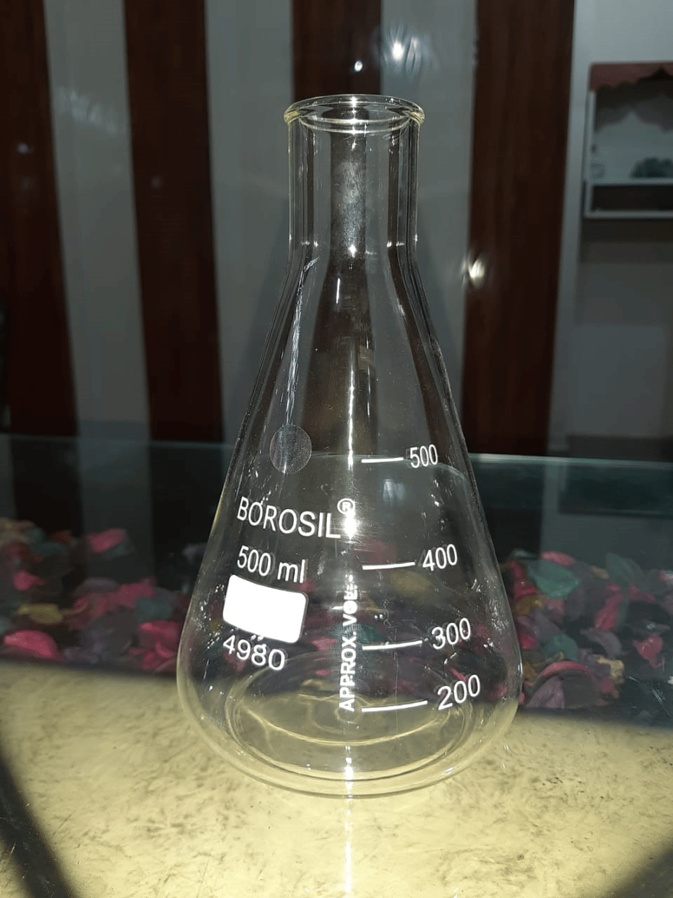 Borosilicate Glass Narrow Mouth Conical Flask  500ml