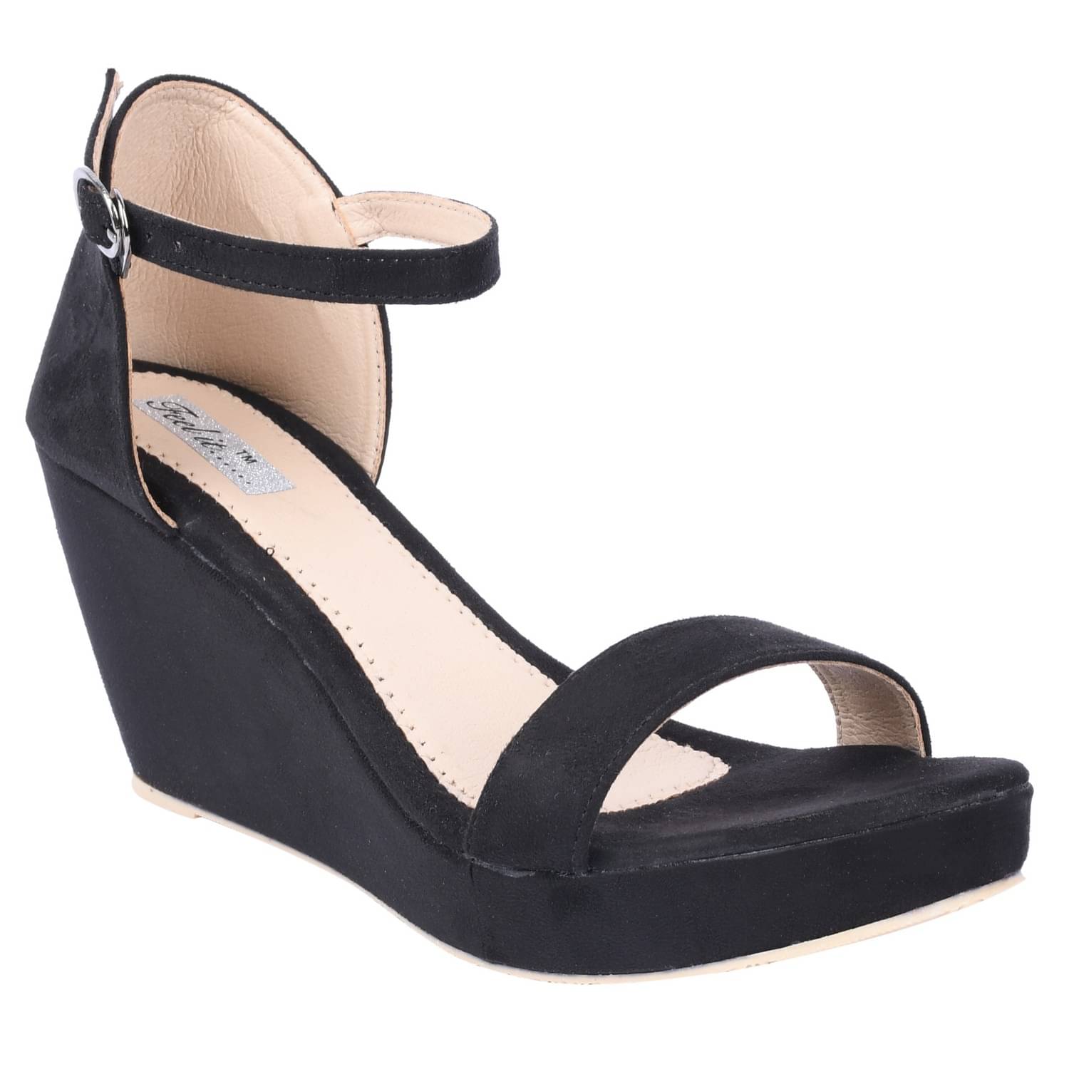     			Feel It -  Navy Blue Women's Wedges Heels