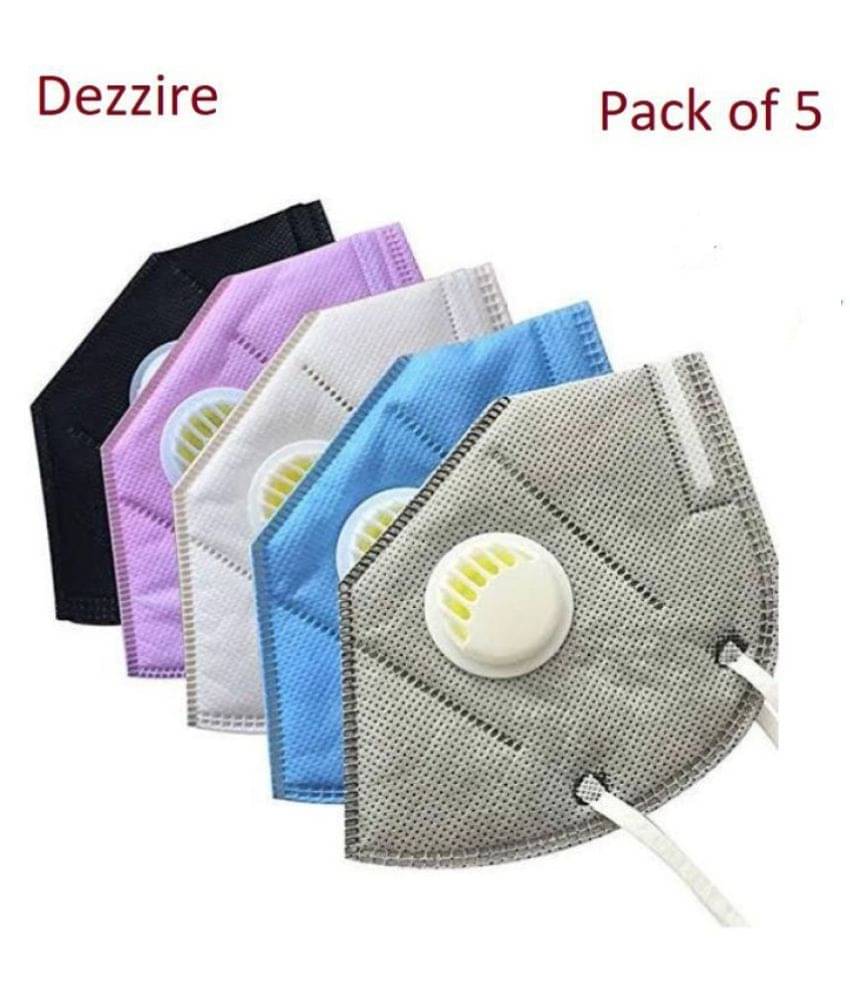 N95 Reusable Anti Pollution 5 Layer Filtration Mask With Respiratory Filter Multi Pack of 5 N95 Reusable Anti Pollution 5 Layer Filtration Mask With Respiratory Filter Multi Pack of 5