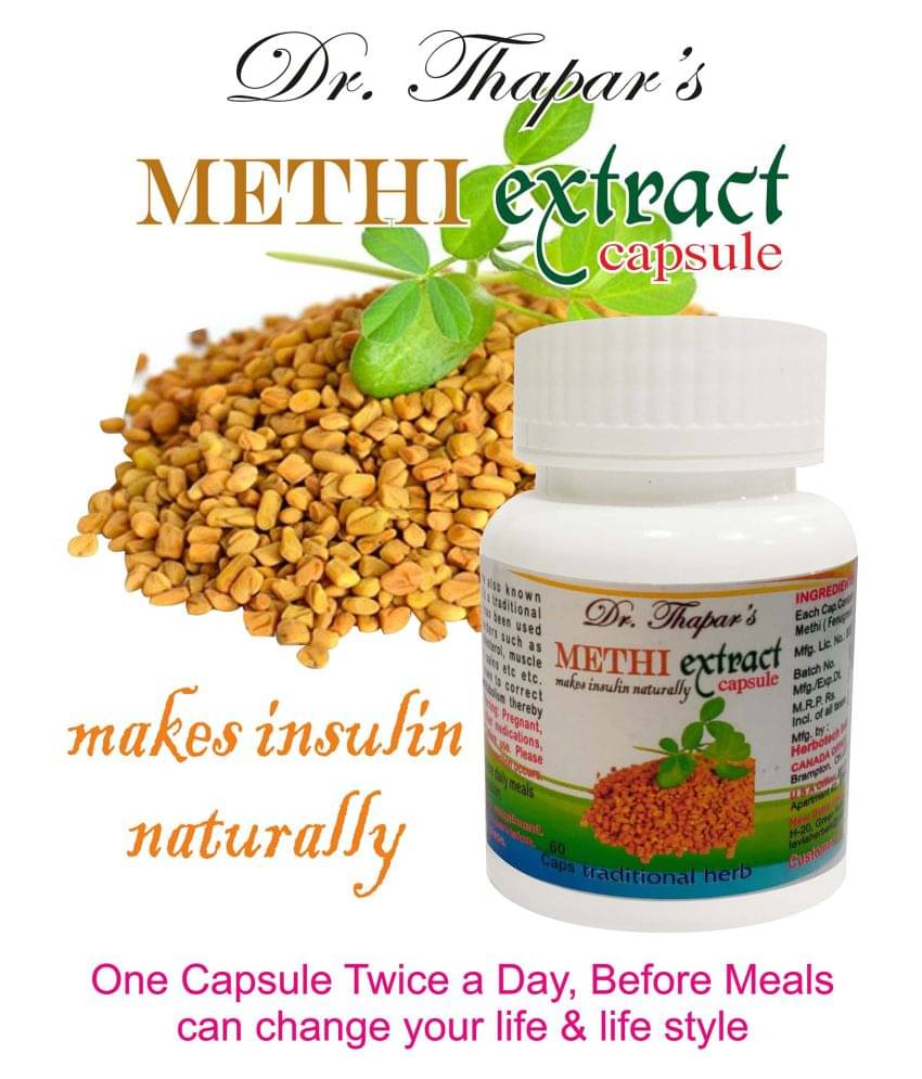 Dr. Thapar'S Fenugreek Methi Extract 60 Capsule 500 Mg Dr. Thapar'S Fenugreek Methi Extract 60 Capsule 500 Mg