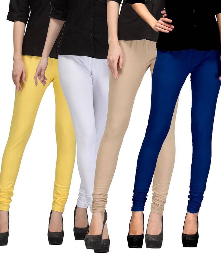     			FnMe Pack of 3 Girls 100% Cotton Leggings ( Green )