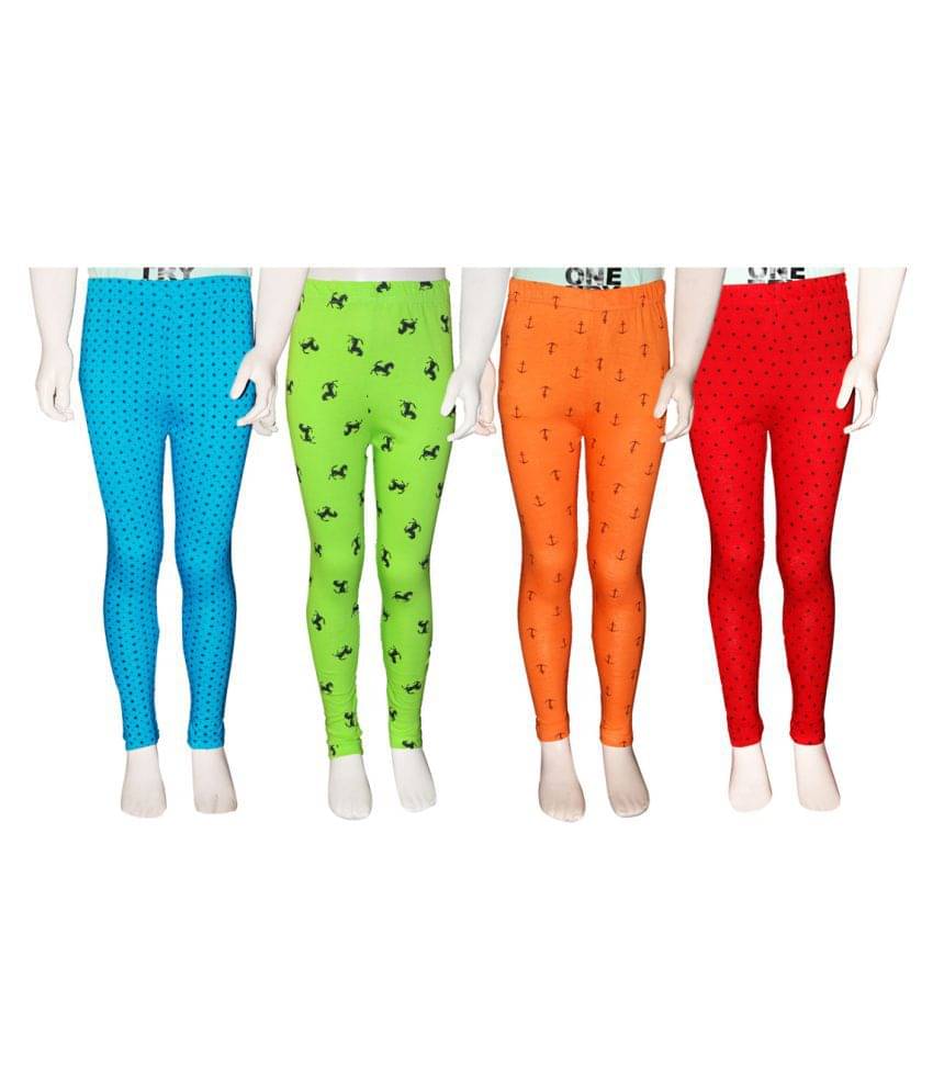     			FnMe Girls 100% Cotton Leggings ( Aqua )
