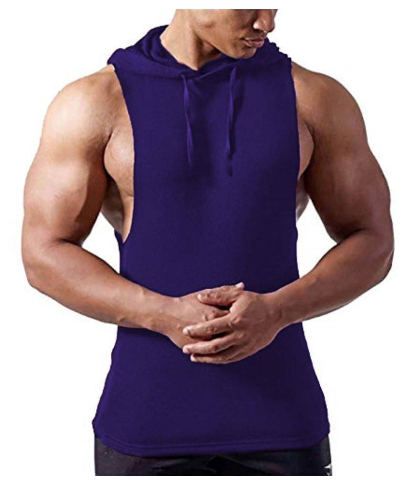 THE BLAZZE Blue Sleeveless Vests Single     			THE BLAZZE Blue Sleeveless Vests Single