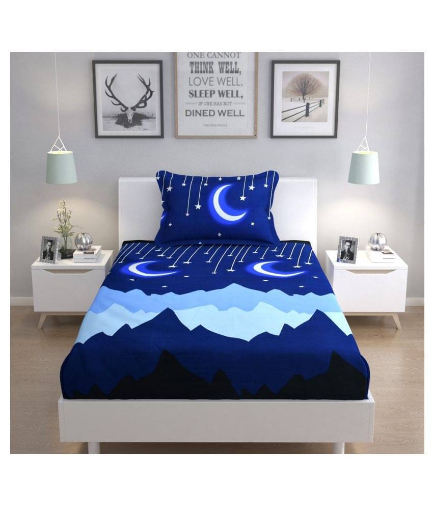     			Apala Microfibre Single Bedsheet with 1 Pillow Cover
