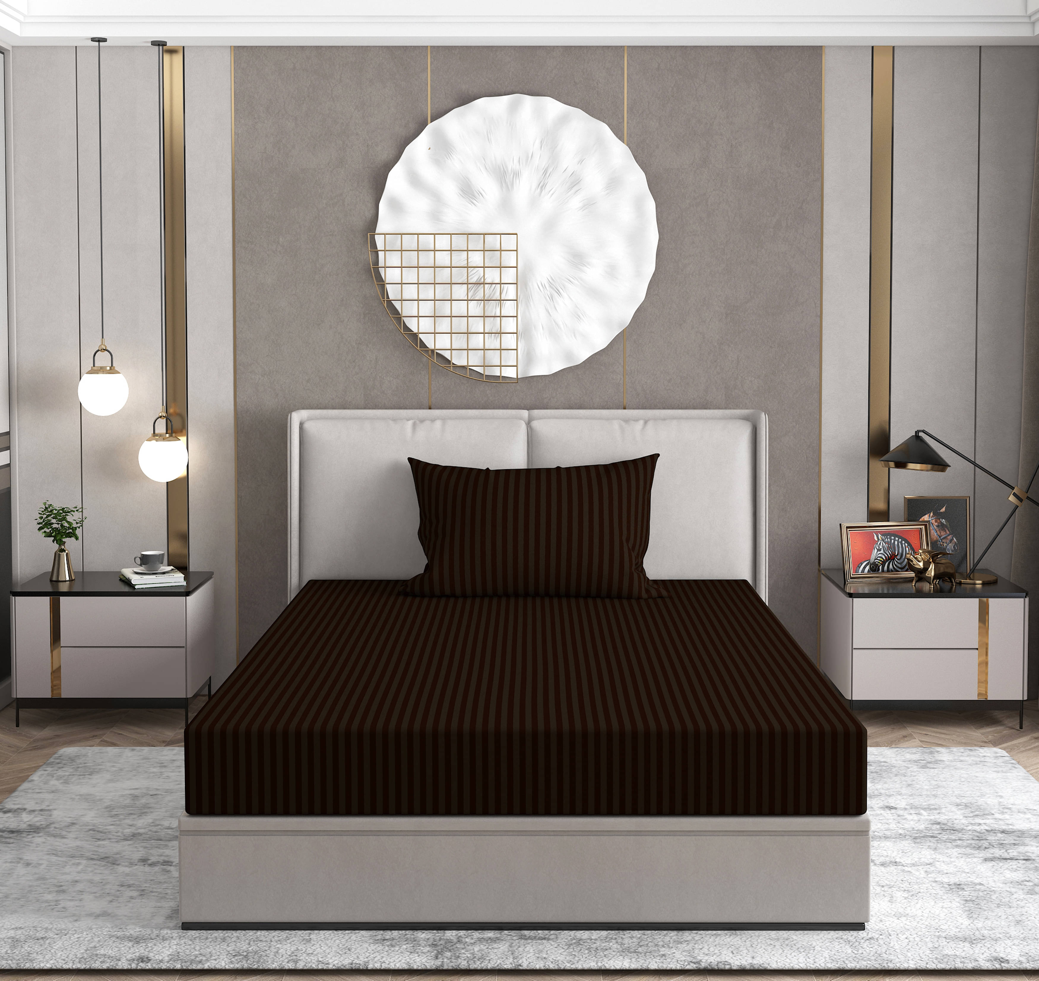     			Apala Microfibre Single Bedsheet ( Brown )