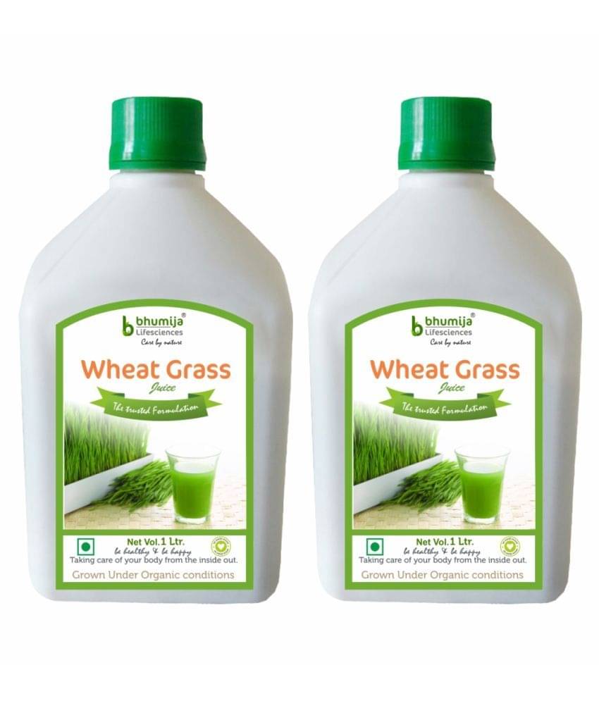 BHUMIJA LIFESCIENCES Plain Wheat Grass Juice Nutrition Drink Liquid 2 l Pack of 2 BHUMIJA LIFESCIENCES Plain Wheat Grass Juice Nutrition Drink Liquid 2 l Pack of 2