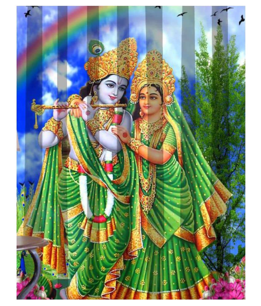 Dream Decor - Multicolor Pack of 1 Silk Window Curtain (2.5 ft X 5 ft)