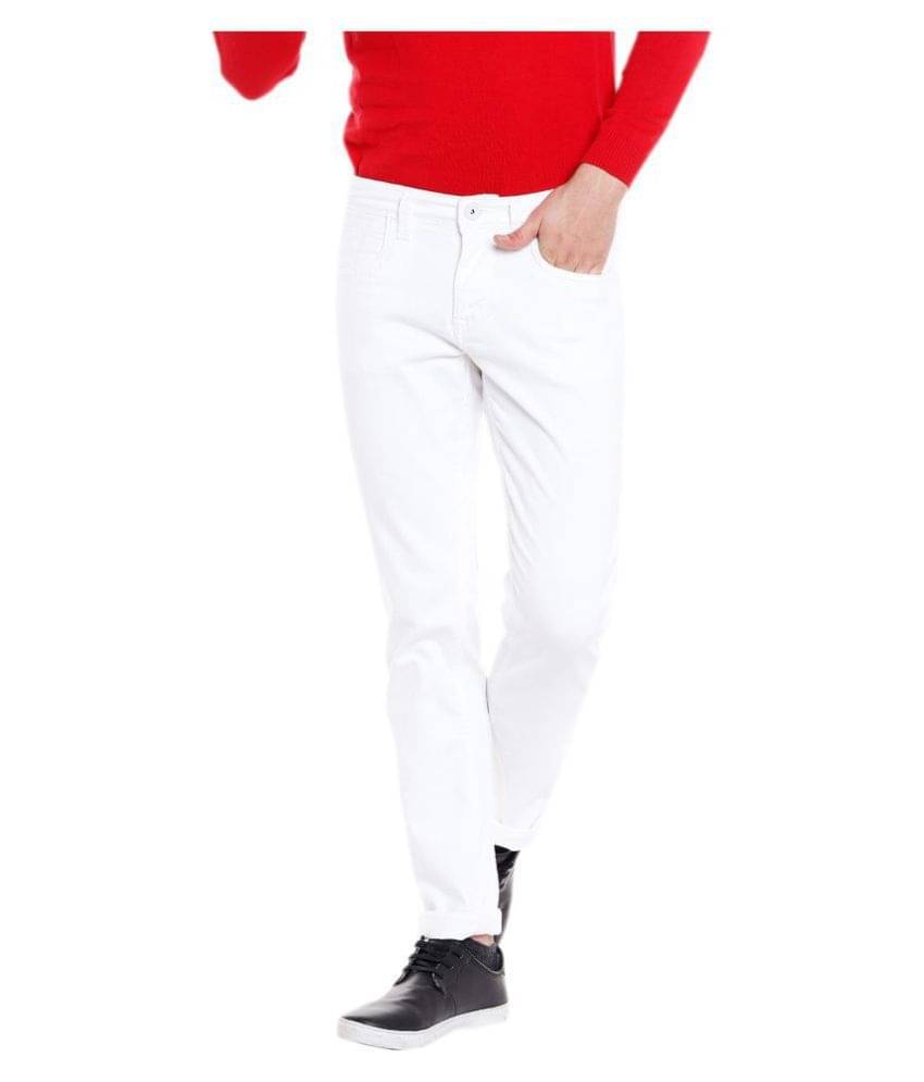     			HALOGEN - White Cotton Blend Skinny Fit Men's Jeans ( Pack of 1 )