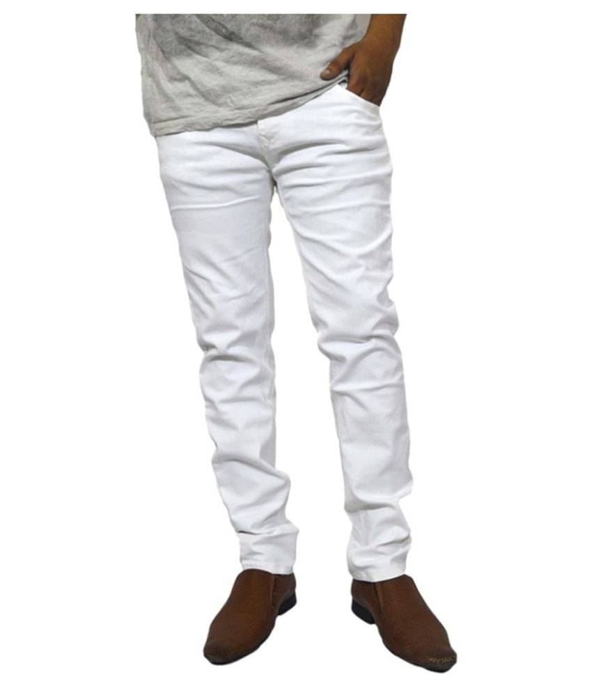Lawson - White Cotton Blend Skinny Fit Men's Jeans ( Pack of 1 )     			Lawson - White Cotton Blend Skinny Fit Men's Jeans ( Pack of 1 )