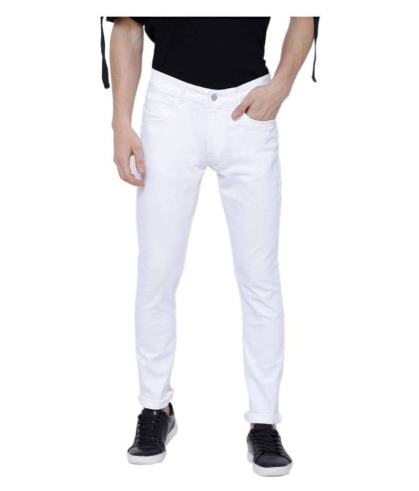     			Lawson - White Cotton Blend Slim Fit Men's Jeans ( Pack of 1 )