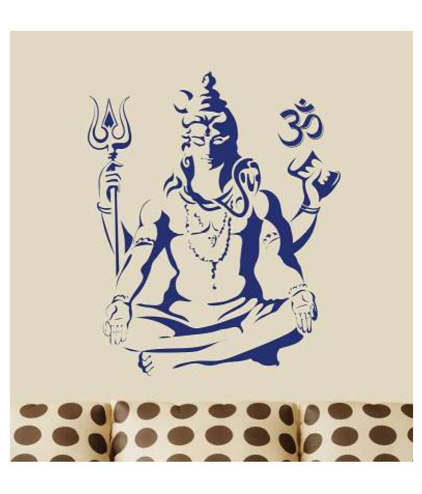 KICKWIX Mahadev/Bholebaba /lord shiva wall paper Sticker Religious & Inspirational Sticker ( 70 x 60 cms )     			KICKWIX Mahadev/Bholebaba /lord shiva wall paper Sticker Religious & Inspirational Sticker ( 70 x 60 cms )