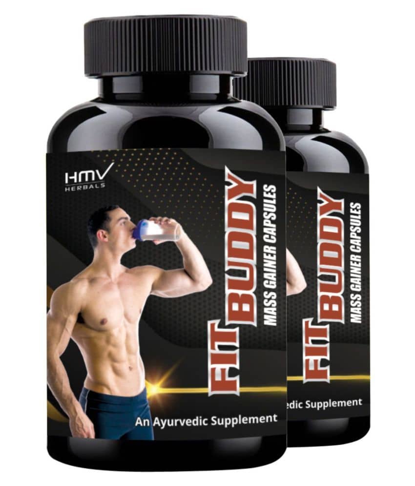 Hmv Herbals Fit Buddy Muscle Gainer Herbal Capsule 60 No.S Pack of 2