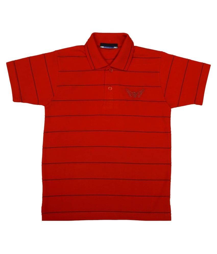     			NEUVIN Pack of 2 Boys Cotton T-Shirt ( Red )