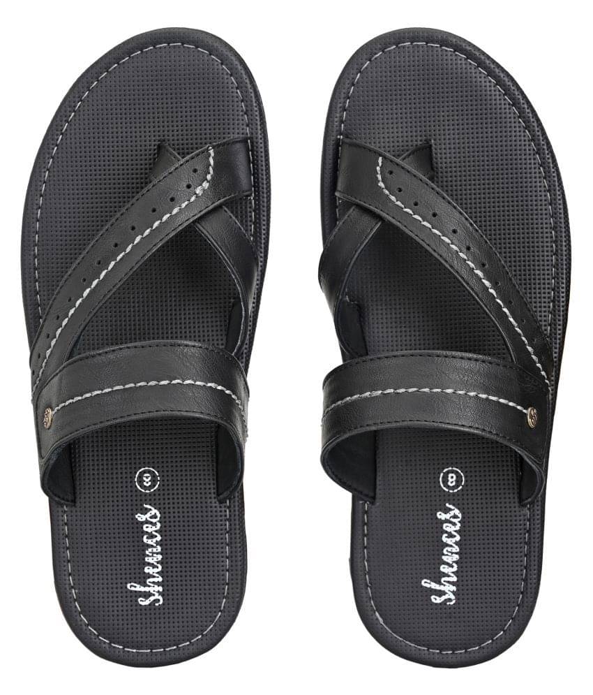     			SHENCES Black Flip Flops
