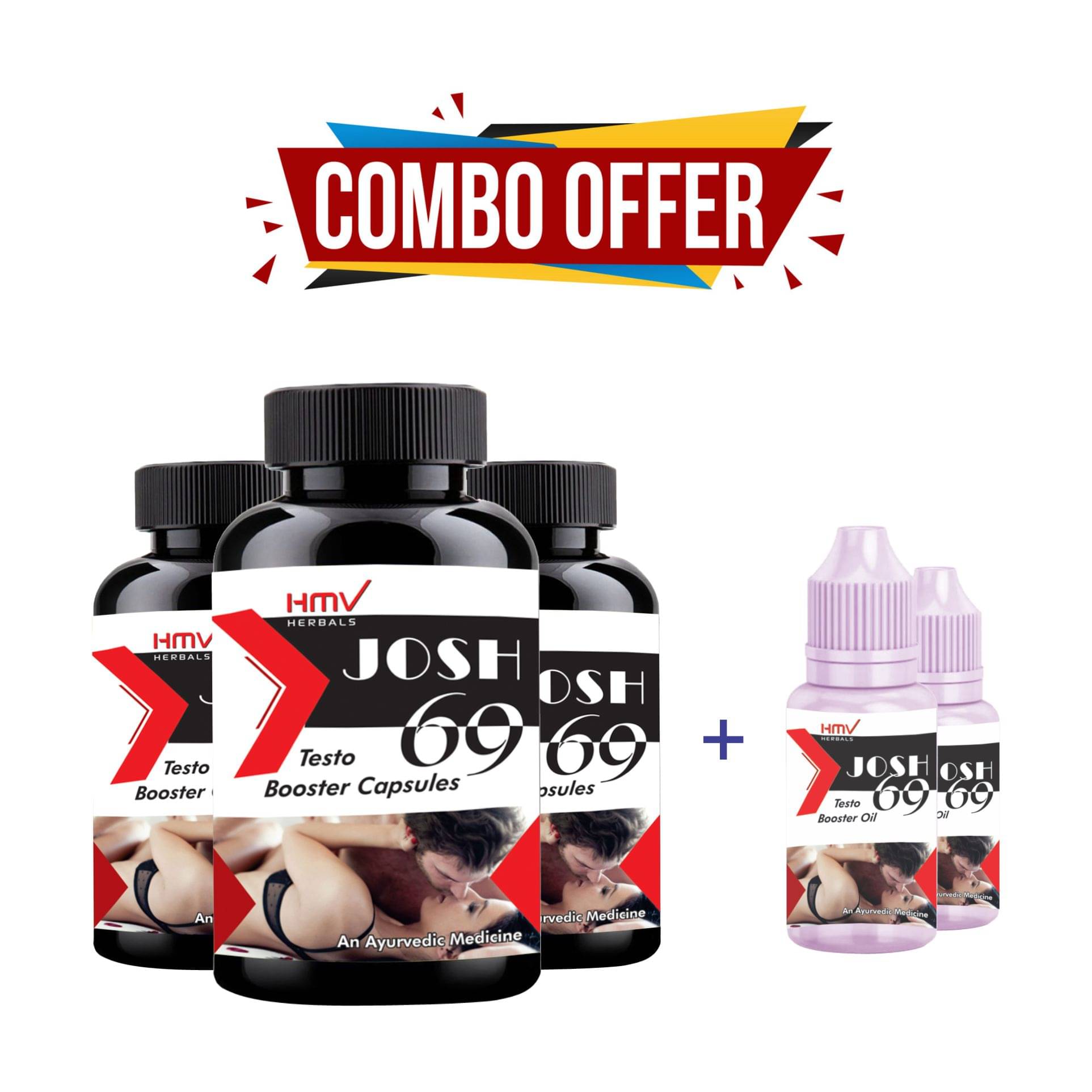 Hmv Herbals Josh 69 Men Power Combo Capsules+Oil Capsule 90 No.S Pack of 5 Hmv Herbals Josh 69 Men Power Combo Capsules+Oil Capsule 90 No.S Pack of 5