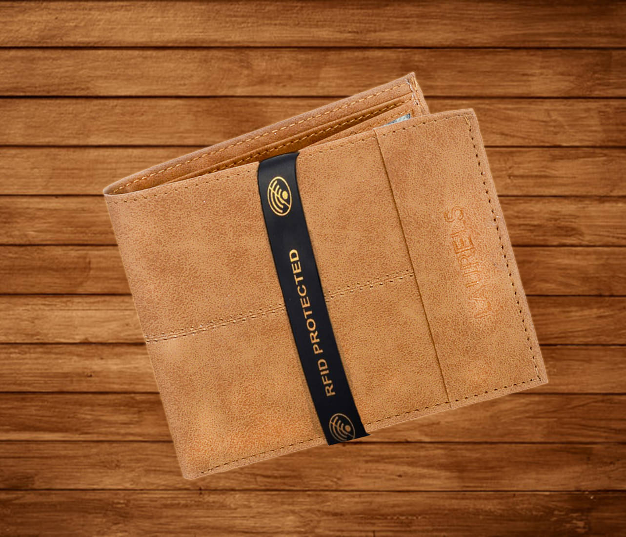     			Laurels PU Beige Casual Regular Wallet