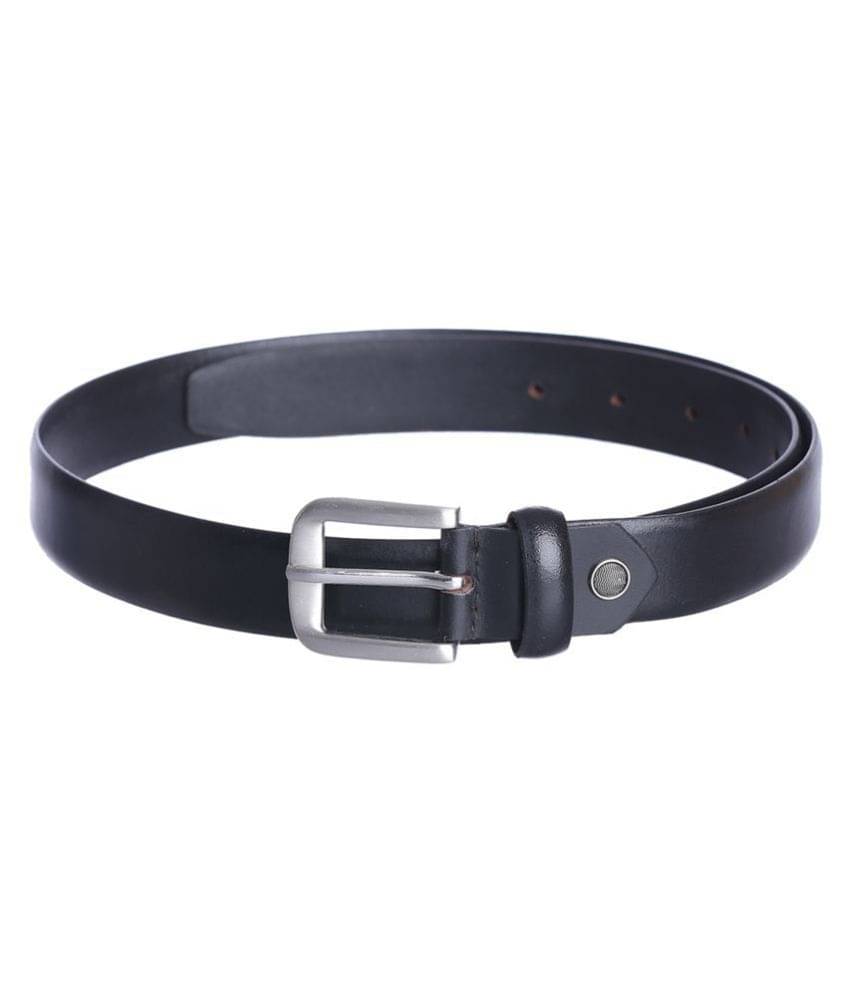     			Kara Black Leather Casual Belt