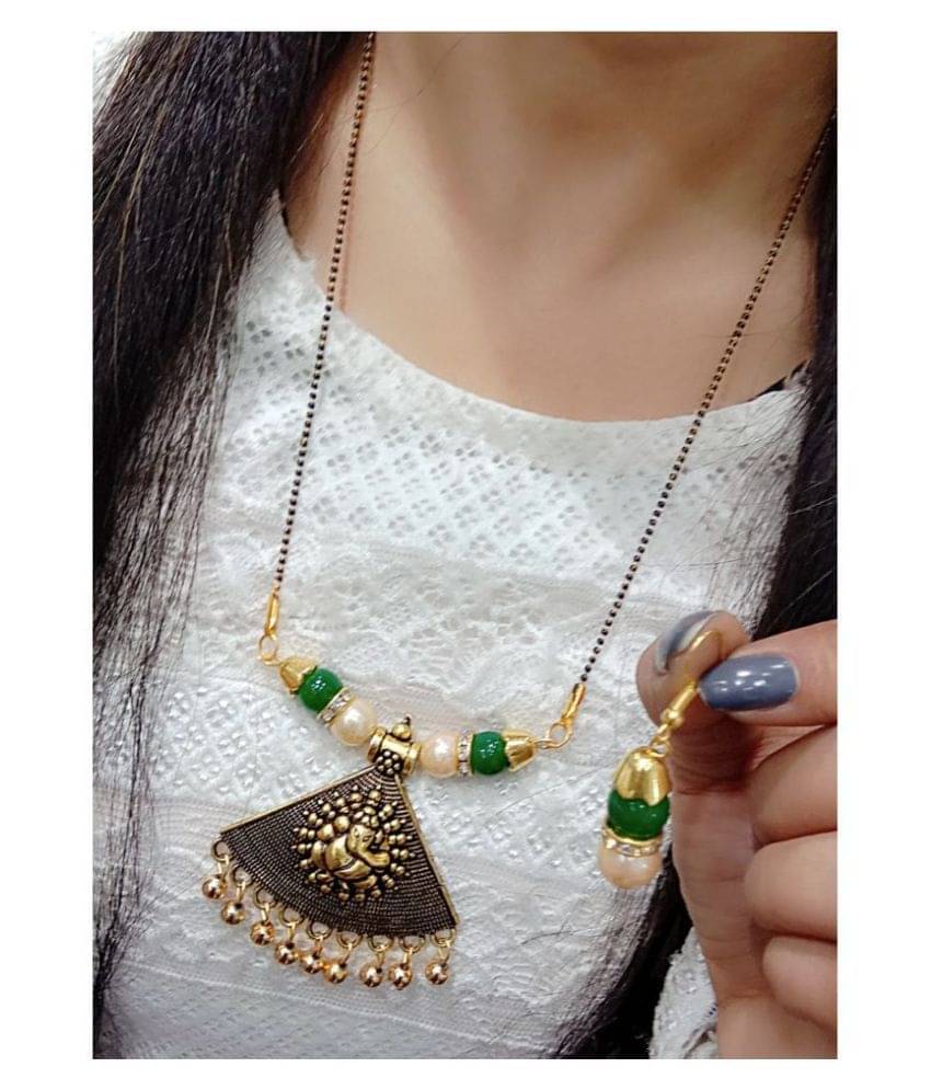 Navya Collections Traditional Ganesha Mangalsutra Set For Woman     			Navya Collections Traditional Ganesha Mangalsutra Set For Woman